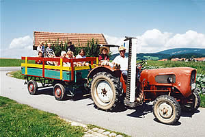 Traktorfahrt mit Opa